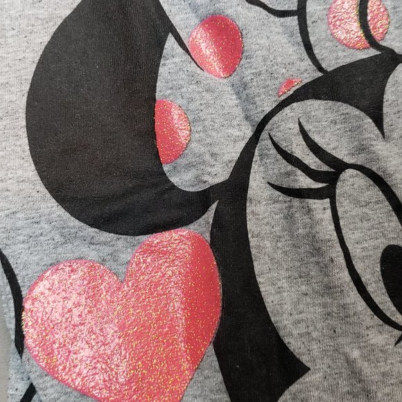 Disney Girls Minnie Mouse Tee  Gray Black Pink - Picture 3 of 5
